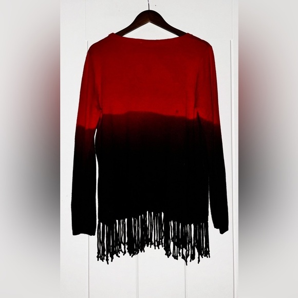 Peter‎ Nygard VTG Ombré Crewneck Sweater Cowgirl Country Fringe Western Women L - Picture 2 of 7